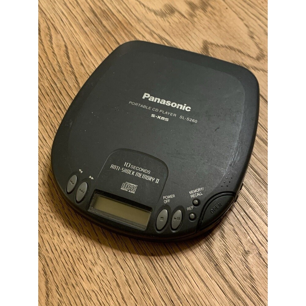 Panasonic CD Player SL-S260 Car Portable XBS Anti Shock Memory Mash Walkman EUC